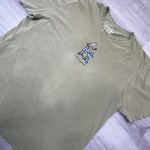 Life is Good Grilling T-Shirt XXL Graphic Print Crew Neck Casual‎